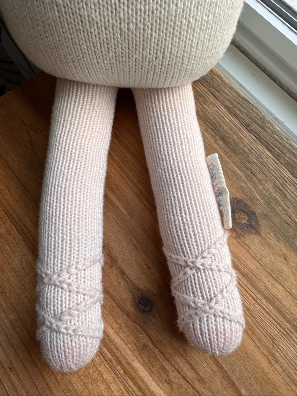 Cuddle + Kind Harlow the Swan Hand Knit Doll Pink Crown Ballerina Plush 20” - Picture 6 of 9